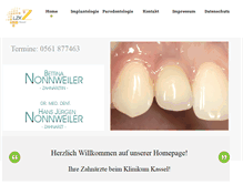 Tablet Screenshot of dr-nonnweiler.de